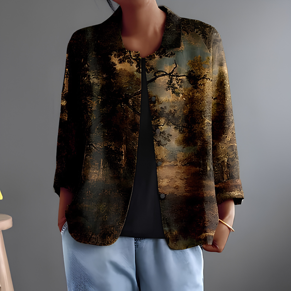 Darcy™ | Artistic Landscape Blouse