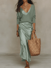 Isolde™ Knit & Satin Ensemble