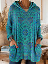 Alice™ Retro Ethnic Print Hooded Tunic