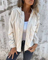 Louise™ Corduroy Hooded Zip Jacket