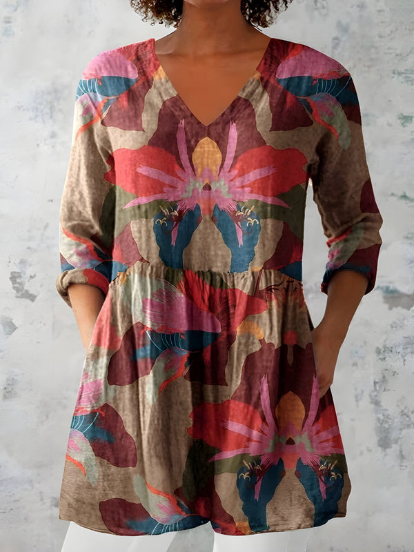 Cassidy | Long Blouse with V-Neck