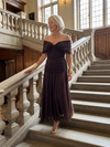 Faye | Off-Shoulder Flow Midi Dress