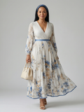 Beatrice | Pleated Wrap Midi Dress