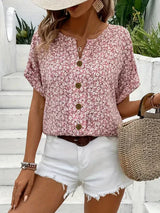 Amira™ - Floral Button-Up Blouse
