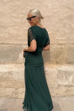 Emelia™ Elegant V-Neck Maxi Dress