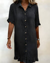 Katie | Effortlessly Flattering Ruched Denim Dress