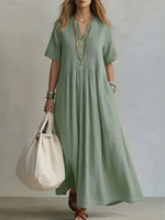 Genesis™ Flowing V-Neck Maxi Dress