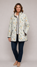 HATTIE™ | Enchanting Floral Print Quilted Jacket