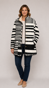 ELODIE™ | Abstract Padded Jacket Black and White