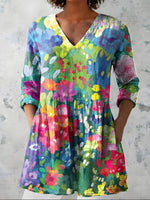 Millie | Long Blouse with V-Neck