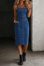 Rivka | Button-Up Denim Dress