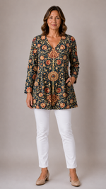 Lilian | Long Blouse with V-Neck