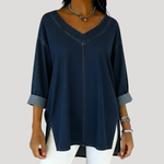 Selena™ Vintage Oversized Denim Top