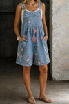 Skyler | Floral Denim Jumpsuit