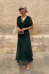 Emelia™ Elegant V-Neck Maxi Dress