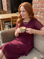 Blake™ Elegant Chiffon Draped Dress