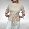 Avril™ Elegant Tie-Waist Blouse