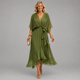 Nellie | Elegant Wrap V-Neck Dress