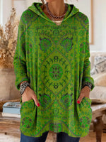 Alice™ Retro Ethnic Print Hooded Tunic