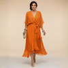 Nellie | Elegant Wrap V-Neck Dress