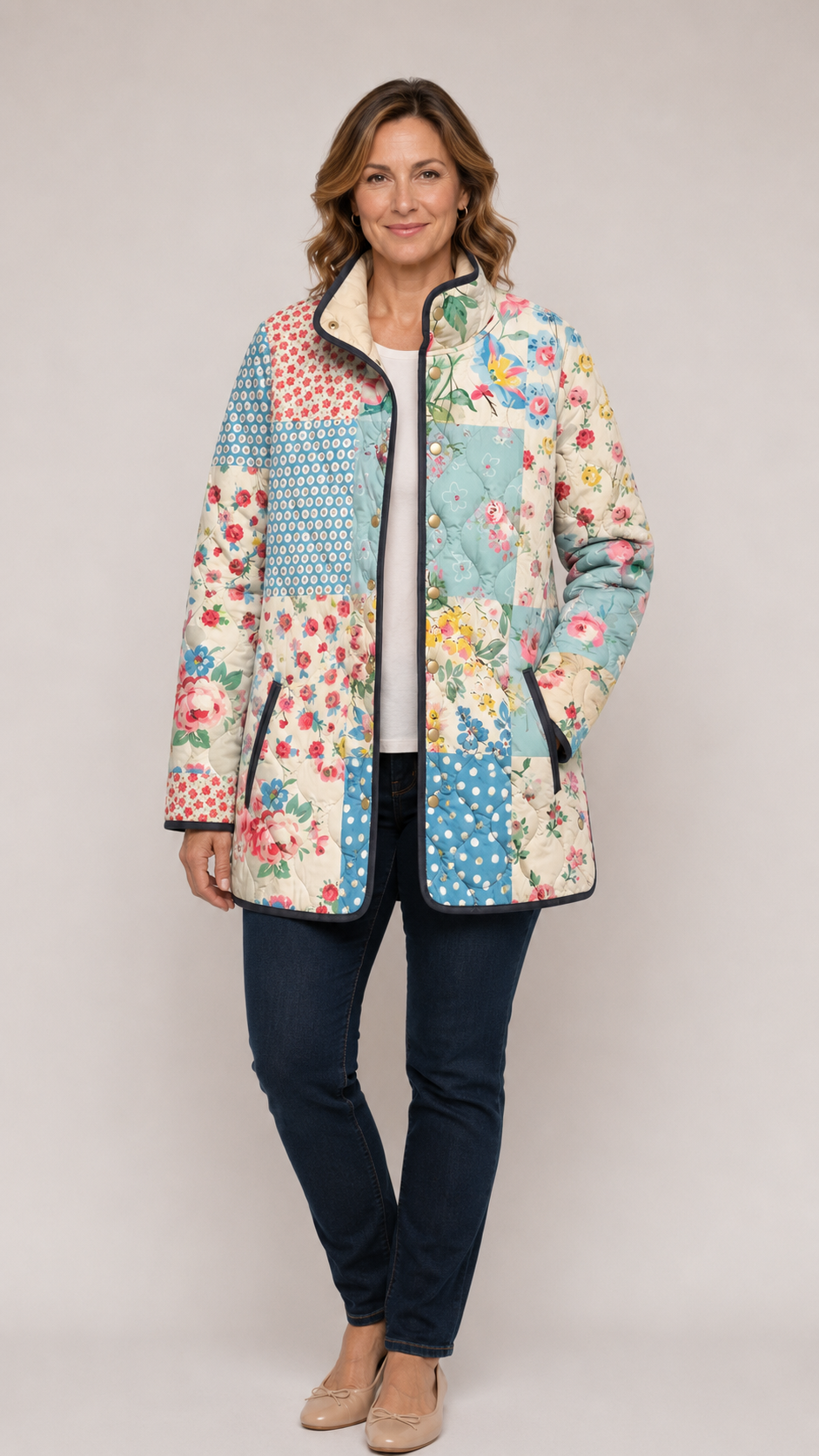 BRYNN™ | Charming Floral Quilted Jacket