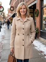 Irene™ Elegant Wool-Blend Coat