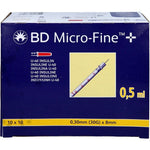 BD Micro-Fine+ U40 Syringes 0.5ml 30G x 8mm | Box of 100