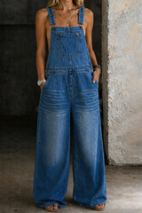 Gabrielle | Elastic Waist Denim Jumpsuit