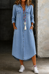 Andi | Casual Elegant Long Denim Shirt Dress