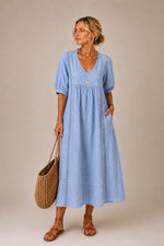 Angel™ Comfortable Lace Linen Dress