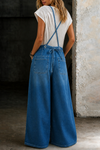 Indie | Wide Leg Suspender Jumpsuit
