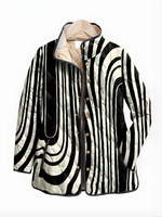 COLETTE™ | Casual Quilted Jacket with Abstract Geometric Design