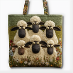 Cute Sheep Family | Handmade Quilted Tote