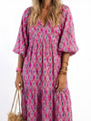 Gabriela | Elegant Tiered Midi Dress