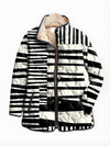 ELODIE™ | Abstract Padded Jacket Black and White