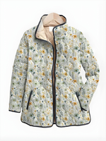 HATTIE™ | Enchanting Floral Print Quilted Jacket