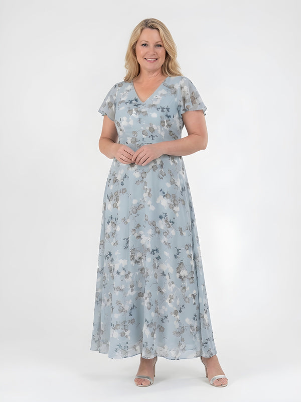 Mariam | Floral Chiffon Maxi Dress
