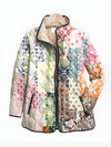 IVORY™ | Casual Floral Print Quilted Jacket