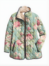 LISA™ | Quilted Jacket with Retro Floral Pattern