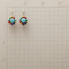 Multi-Colored Turquoise Hoop Earrings