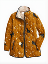 MYA™ | Black Quilted Jacket with Cat Pattern