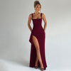 Livia™ Elegant Formal Slip Maxi Dress with Open Back