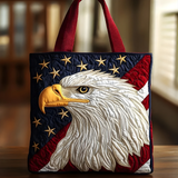 Patriotic Bald Eagle Pride | Handmade Quilted Tote