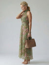 Relle | Gathered Halter Midi Dress
