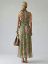 Relle | Gathered Halter Midi Dress