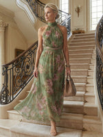 Relle | Gathered Halter Midi Dress