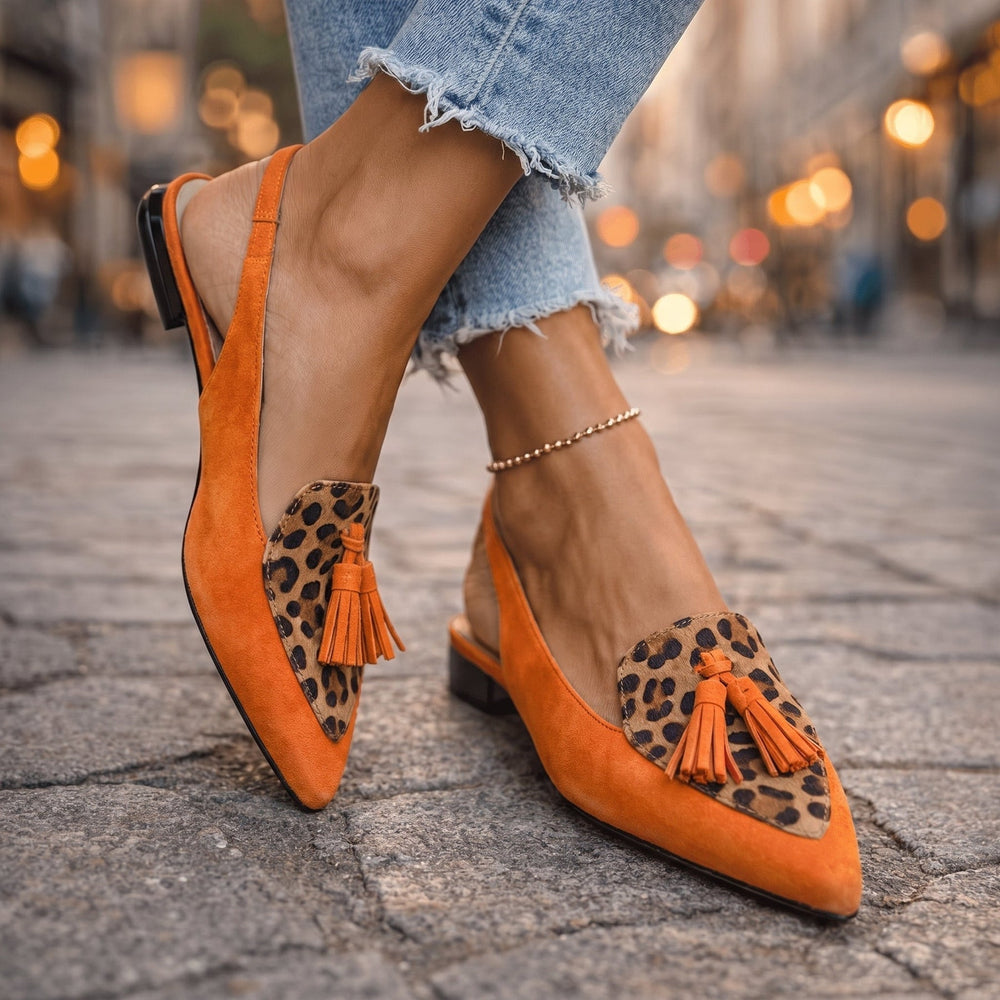 Dorotea™ Elegant Tassel Slingback Flats