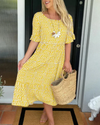 Julia™ Short-Sleeve Midi Dress