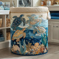 Coastal Turtle Haven Laundry Basket