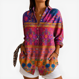 Bohemian Floral Mosaic Blouse
